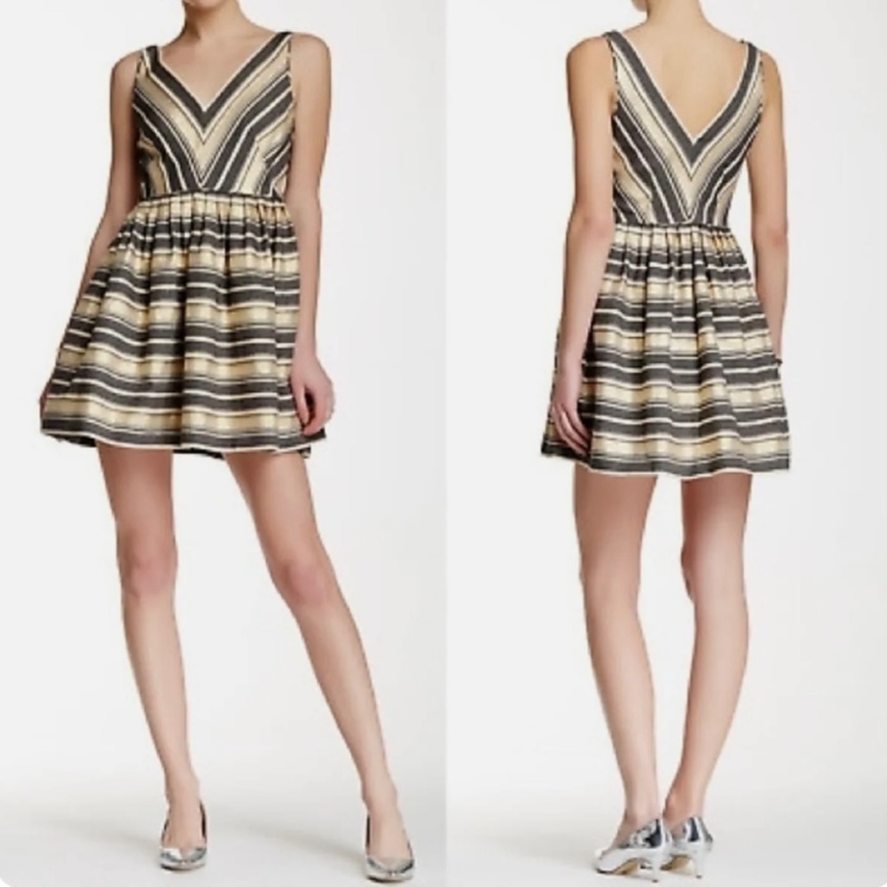 J. Crew Metallic Striped Party Dress - NWT - Size 14